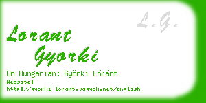 lorant gyorki business card